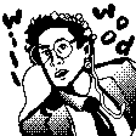 A pixel art portrait of American musician Will Wood